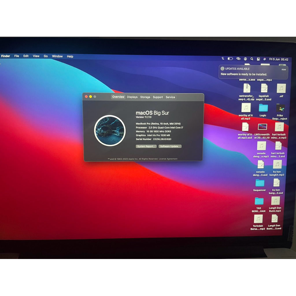 Macbook Pro 15inch 2014