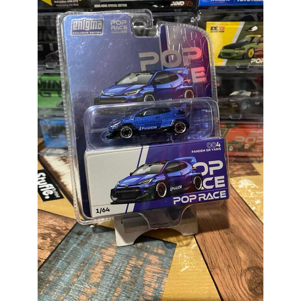 Diecast Pop Race 004 - Pandem GR Yaris Blue