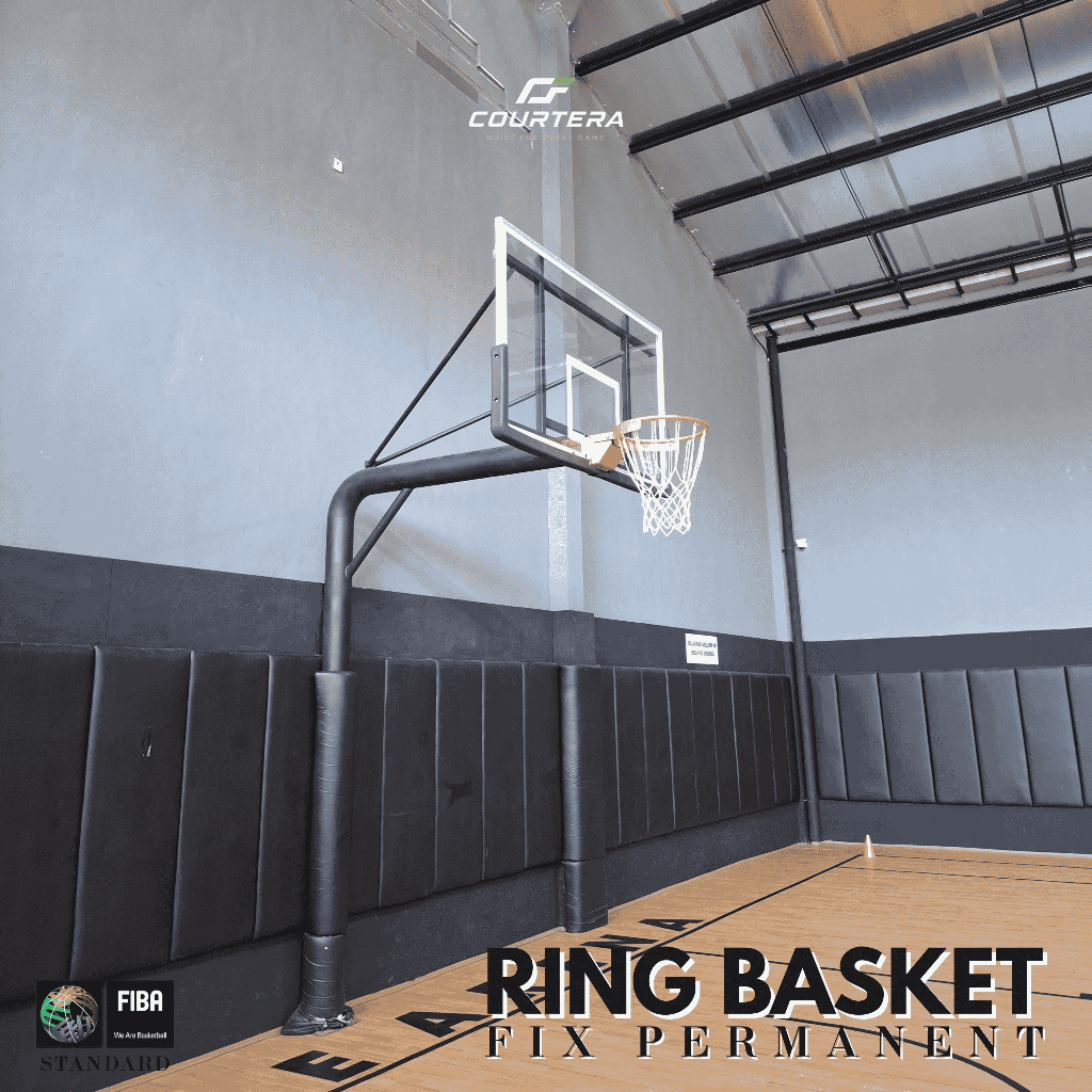 COURTERA - Ring Basket Tiang Permanent Premium Standard FIBA