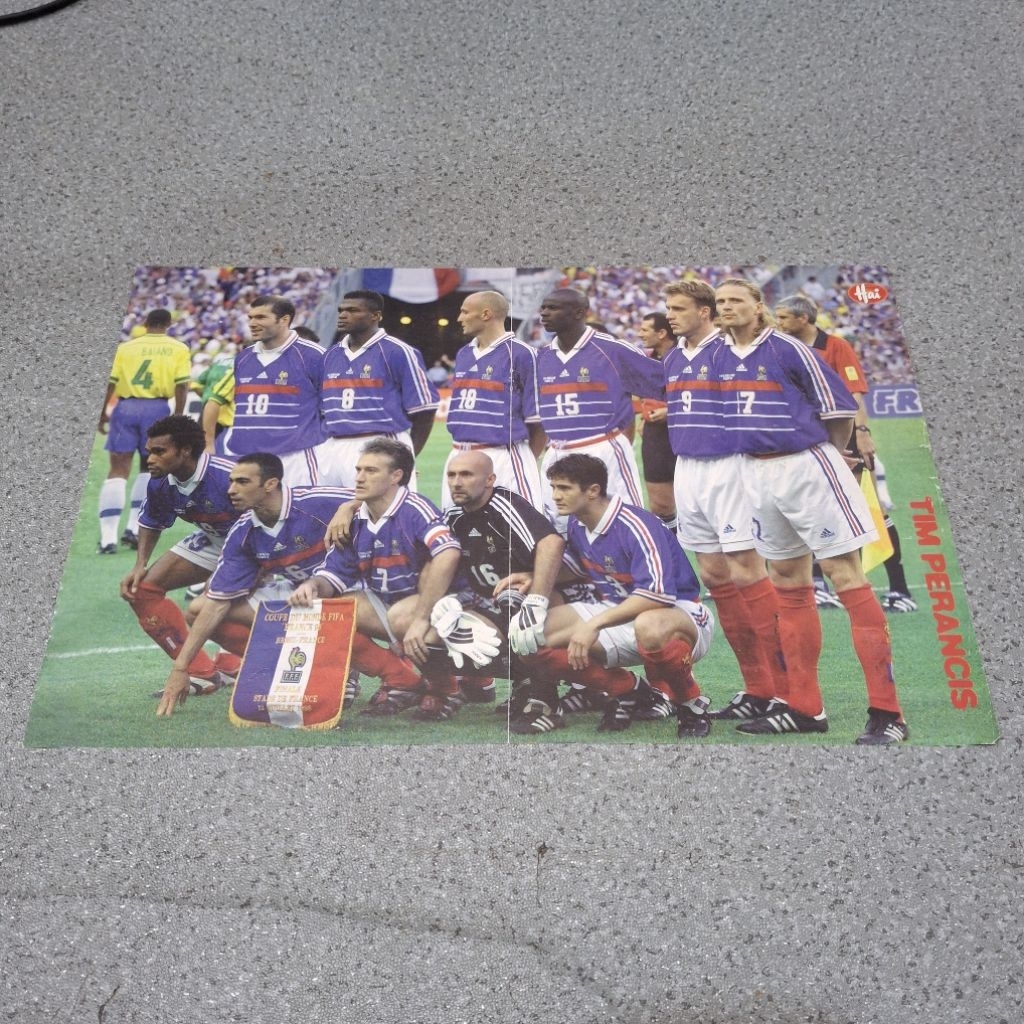 Poster Tim Nasional Prancis - Final Piala Dunia 1998