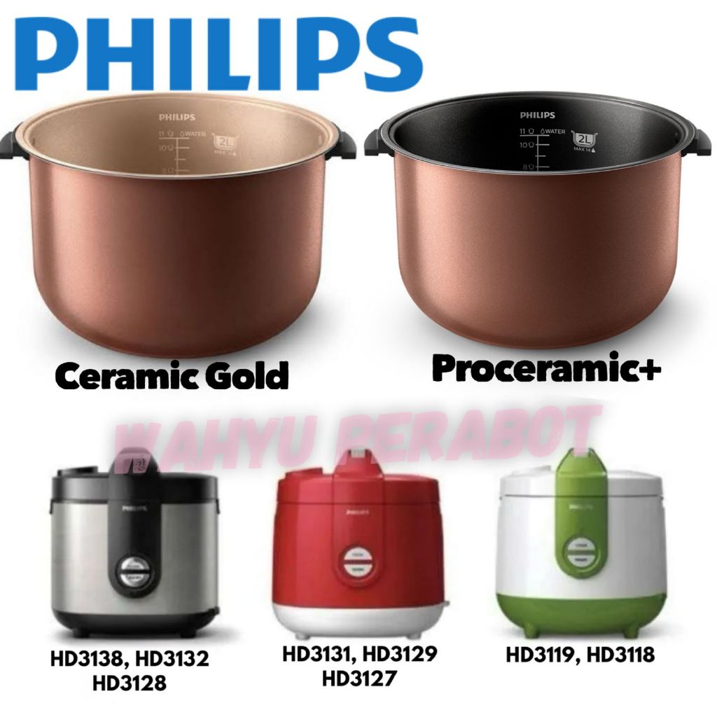 [READY STOK] Philips Inner Pot/ Teflon Philip Rice Cooker Bakuhanseki Untuk HD4515 PANCI PHILIPS 2L 