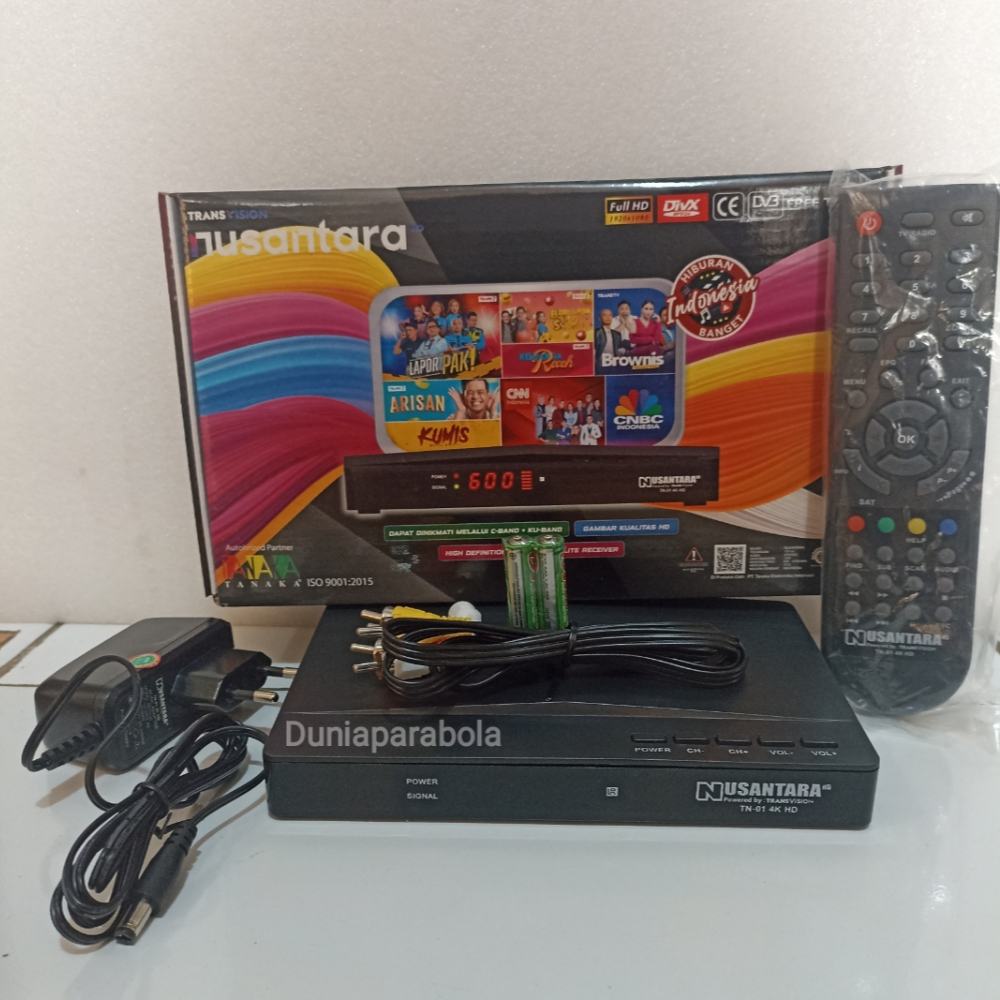 RECEIVER NUSANTARA HD STRAWBERRY RECEIVER PARABOLA Bonus channel 1 bulan Nusa diamond + 1 tahun nasi