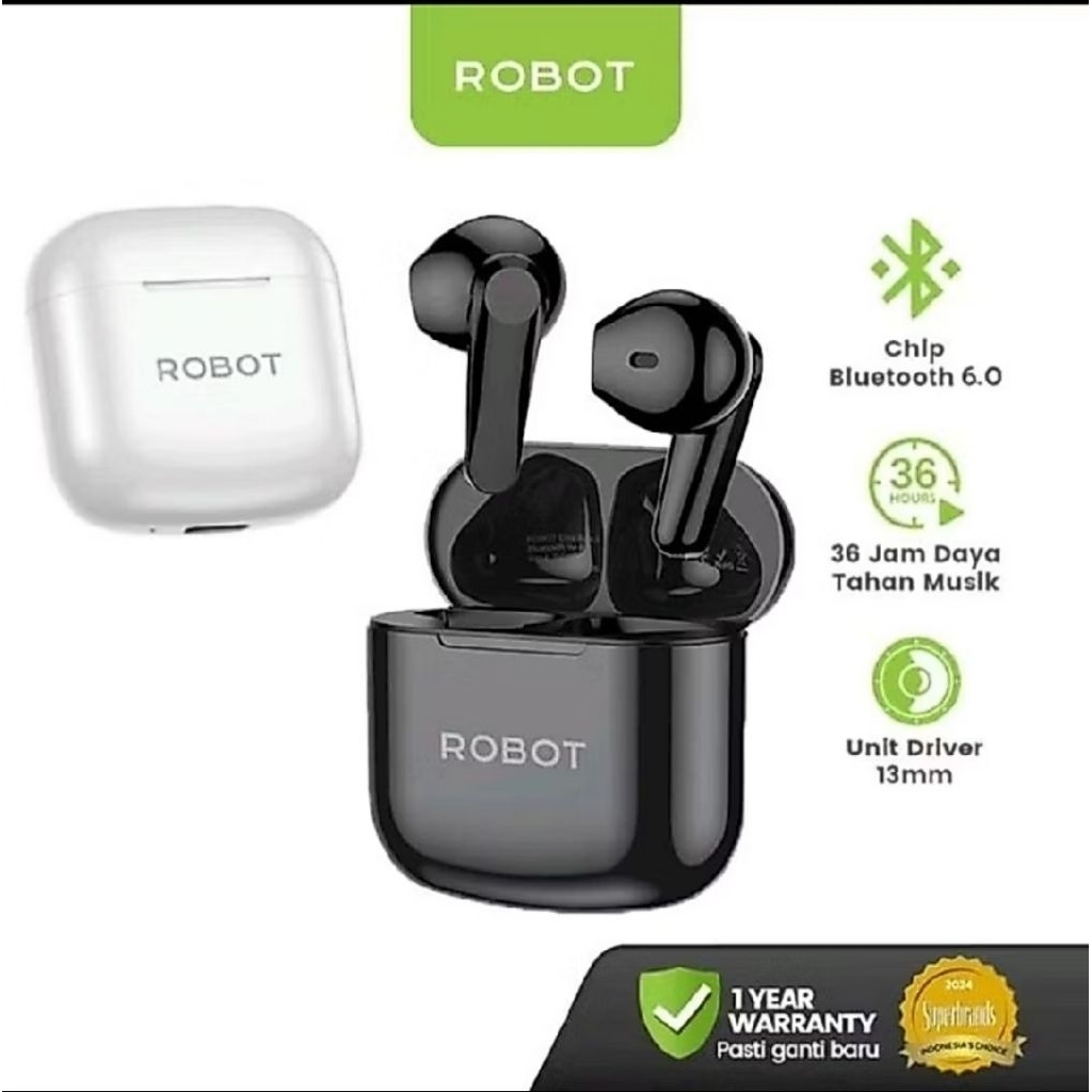 ROBOT TWS Echo Buds 2 Bluetooth Earbuds Wireless HD Stereo ENC Noise Reduction Touch Control