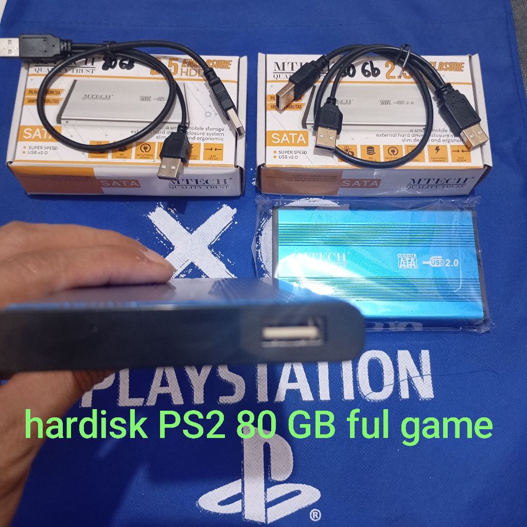 HARDISK EXTERNAL PS2 80 GB FULL GAME HDD EXTERNAL PS2 FULL GAME
