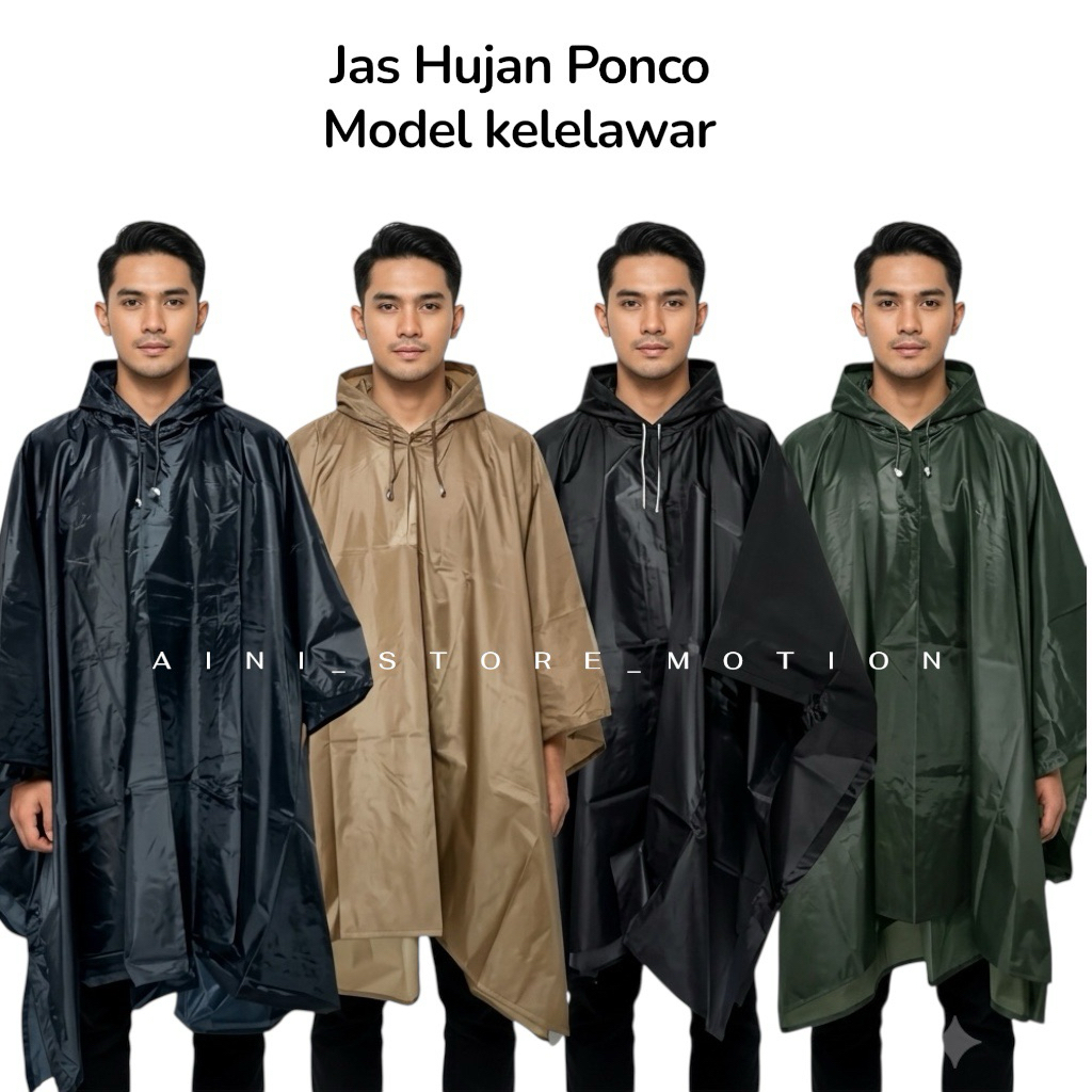 Jas Hujan Ponco kelelawar Jas hujan WaterProof Model Ponco Kelelawar