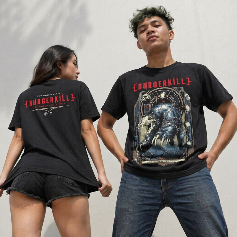 Kaos Burgerkill x Maternal - Uprising TSHIRT 100% COTTON ||| Kaos Casual Bahan Katun Kombed 30s ||| 