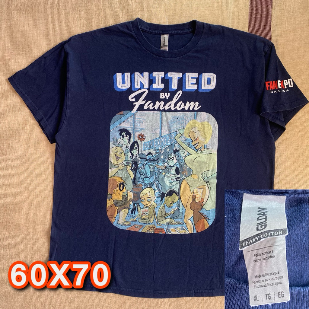 Kaos Gildan Heavy Cotton Fan Expo Canada 23 Original Second Size XL