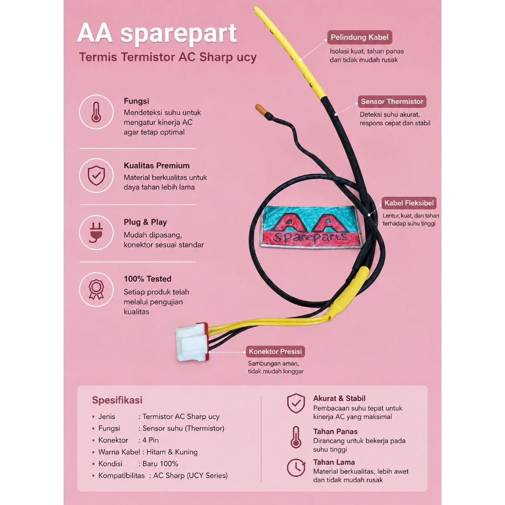 Termis AC sharp UCY / Thermistor AC sharp UCY