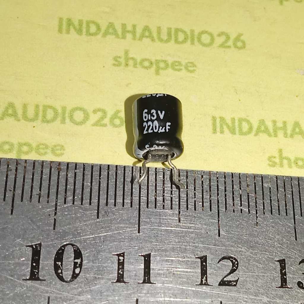 samyoung 220uf 6v3 6.3v 6.3V d6x7mm elko kapasitor elco capacitor samyoung 220uf 6v3 6.3v 6.3V
