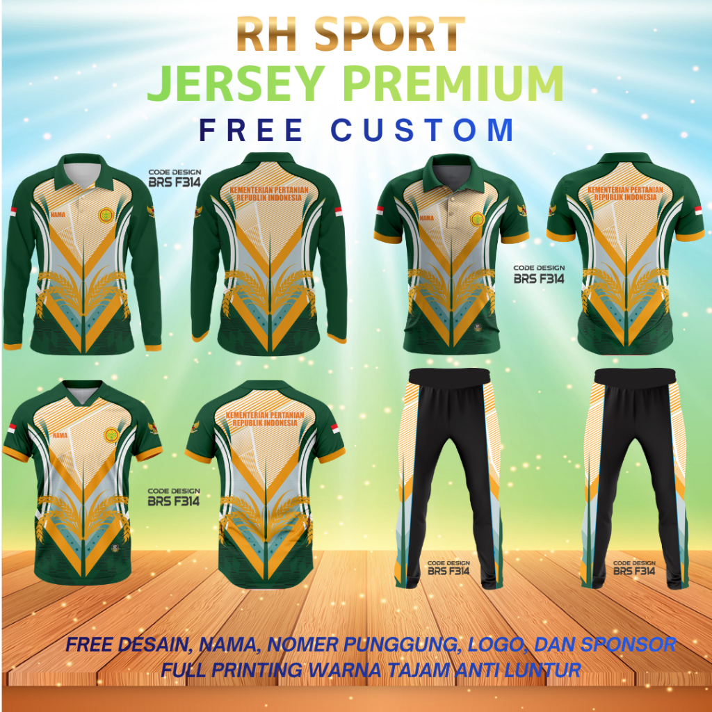 Kaos Jersey KEMENTAN / Jersey kementerian Pertanian / JERSEY CUSTOM