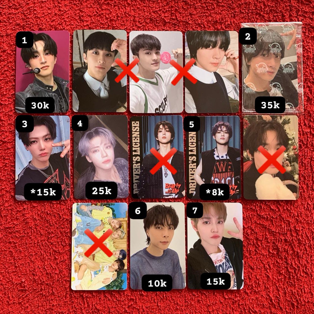 (cek desc & slide 2) pc photocard nct dream 127 mark haechan jaemin chenle jisung 00l johnny taste s