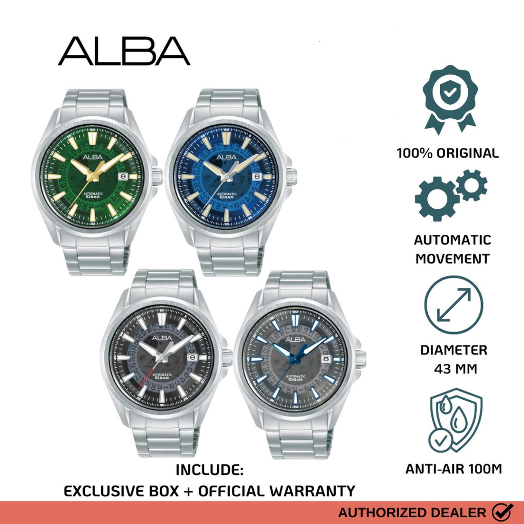 Alba Men Automatic AU4027 AU4029 AU4031 AU4033 AU4027X1 AU4029X1 AU4031X1 AU4033X1 Jam Tangan Origin