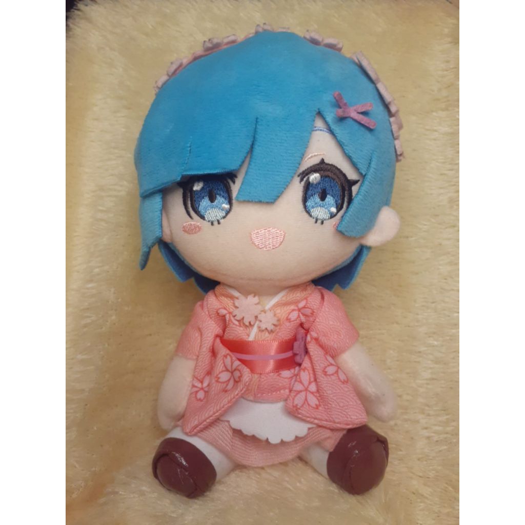 Boneka duduk Rem anime Re: Zero Taito Baju bagus