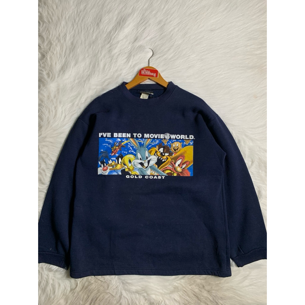 crewneck warner bross vintage second (4311) - Hoodie second - hoodie second branded - Jaket Second -