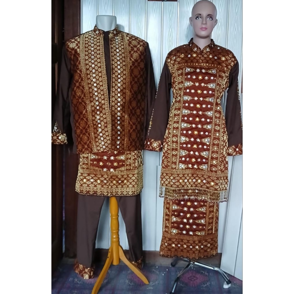 Baju Pengantin songket tenun payet+mata diamond