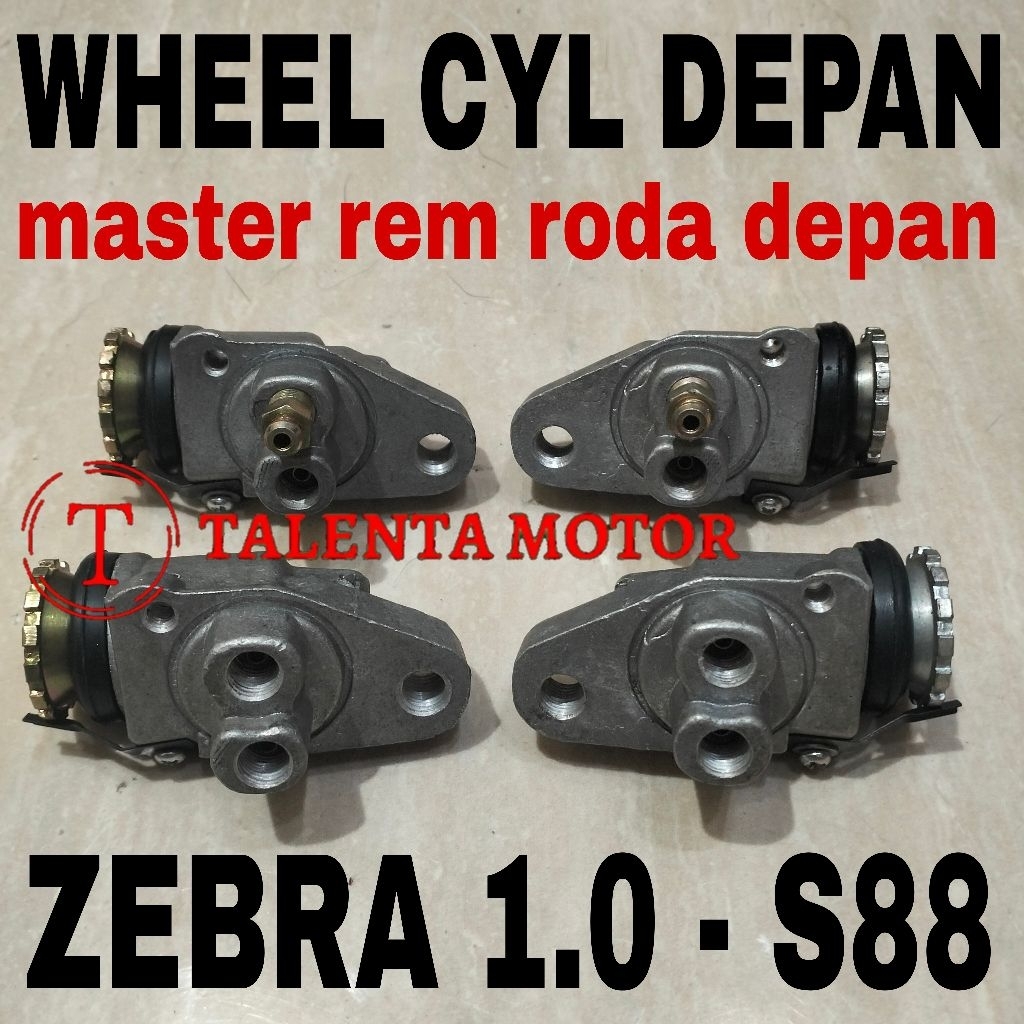 SEPASANG WHEEL CYLINDER DEPAN DAIHATSU ZEBRA 1.0 - S88 - 1000 - 1000CC - MASTER REM RODA - WHELL CYL