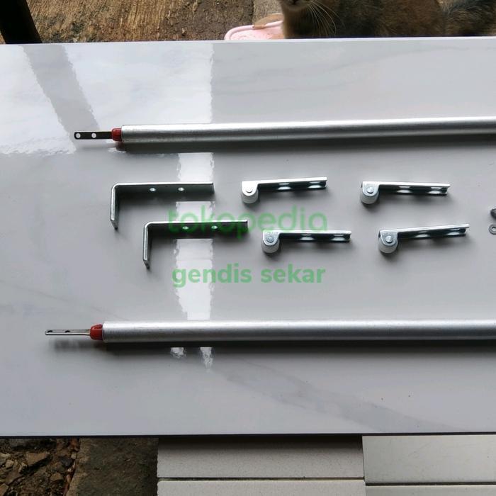 rel jendela sliding vertikal | 40cm - 65cm | engsel sliding vertikal