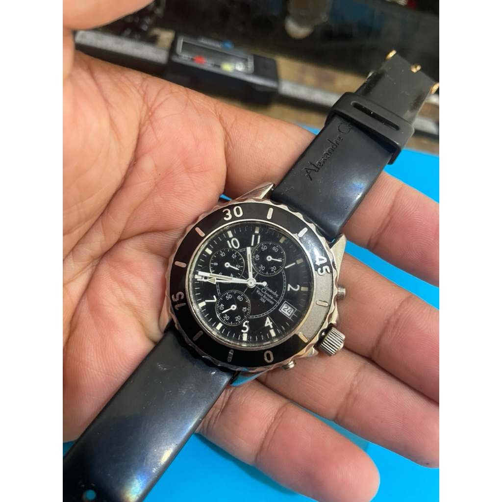 jam tangan alexandre christie bekas original Chrome