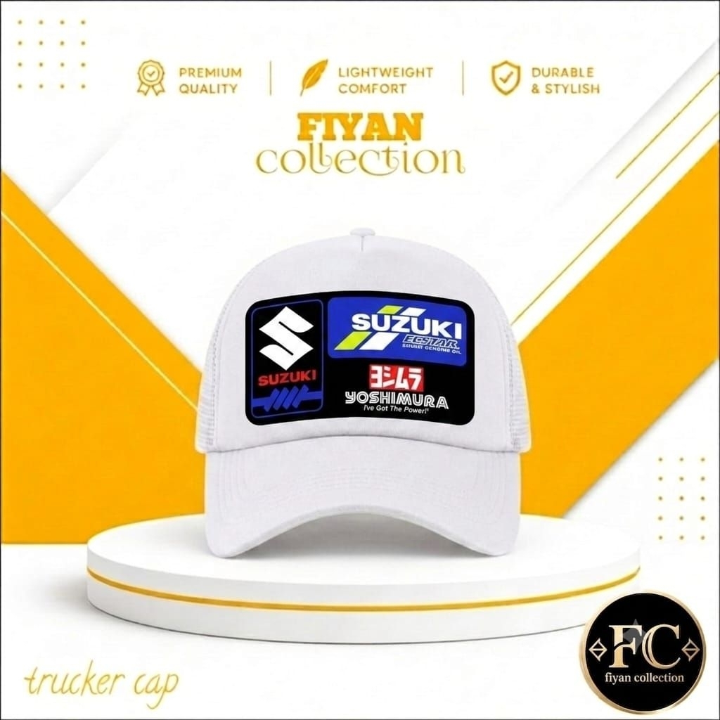 Topi Jaring Topi SZK YOSHIMURA Trucker Cap Topi Distro Topi Satuan Unisex Premium