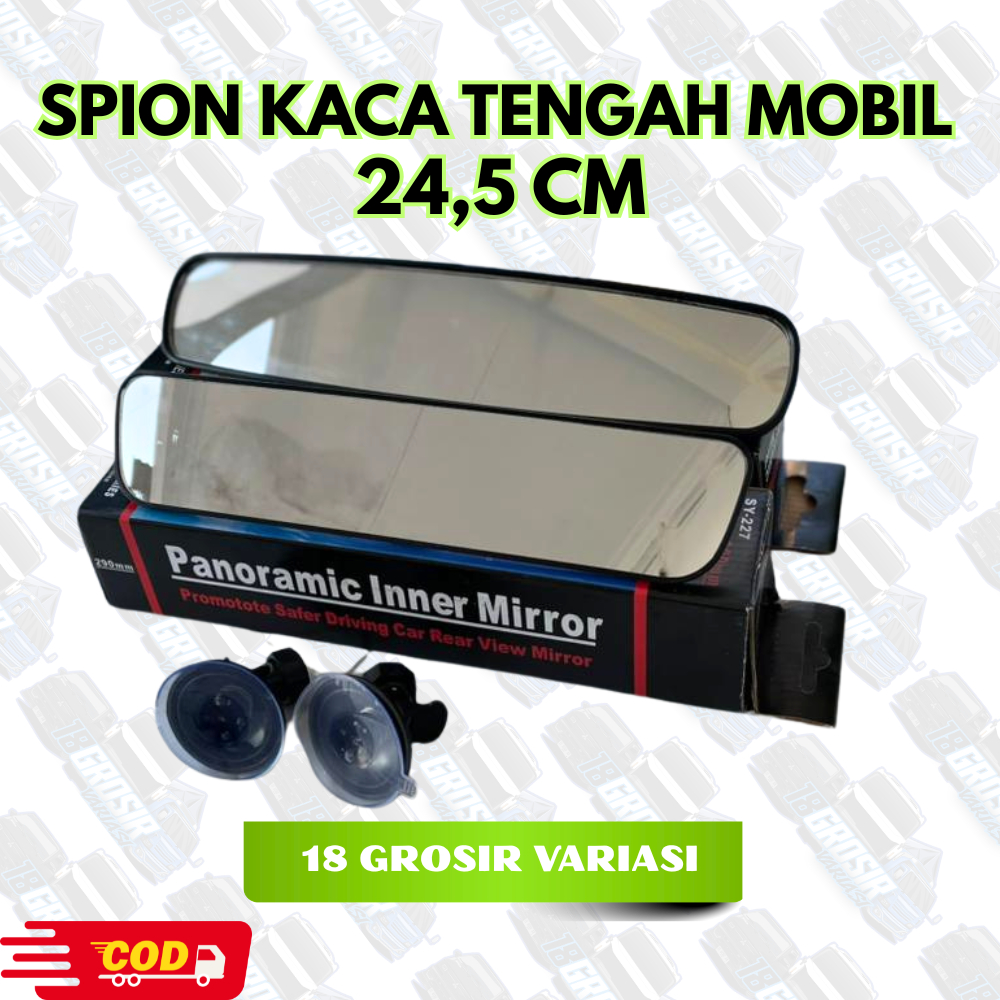 Spion Tengah Mobil 245MM Kaca Spion Tengah Mobil Variasi Tempel Kabin Universal Spion Tambahan Mobil