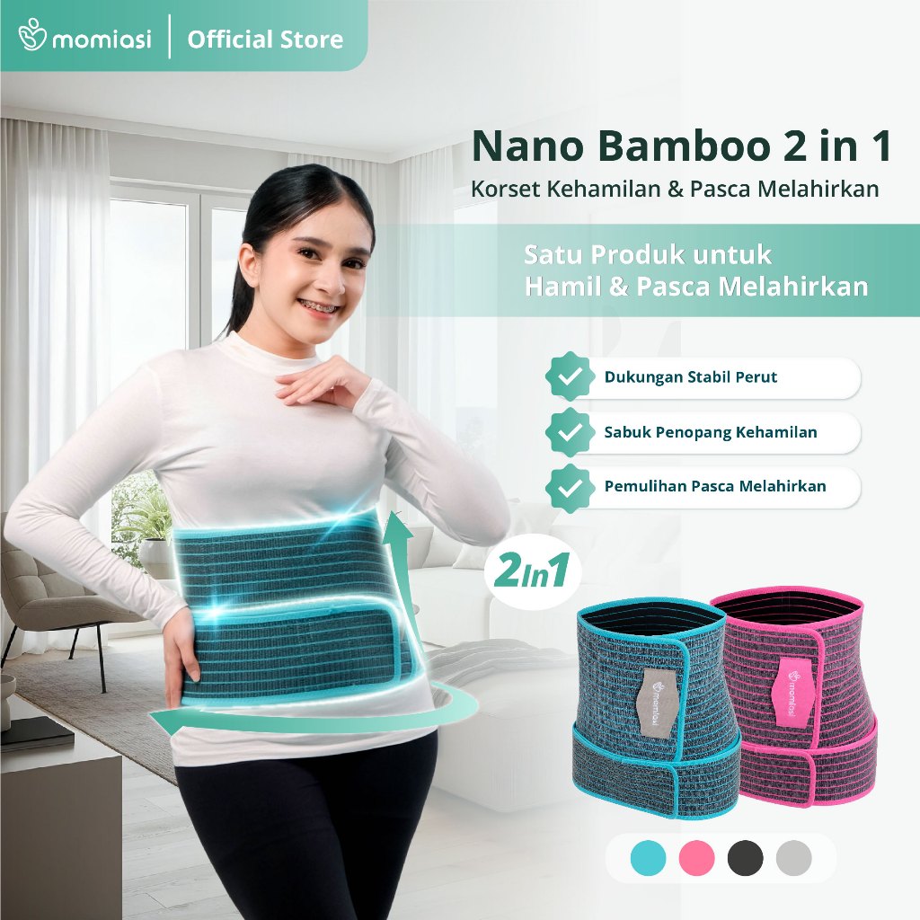 Momiasi - Korset 2 in 1 Nano Bamboo Fast Slim Premium - Postpartum Corset & Maternity Belt Multifung