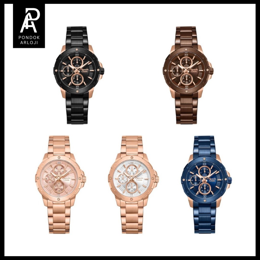 ORIGINAL Jam Tangan Wanita Alexandre Christie AC 6410 / ac6410 / 6410 Rantai