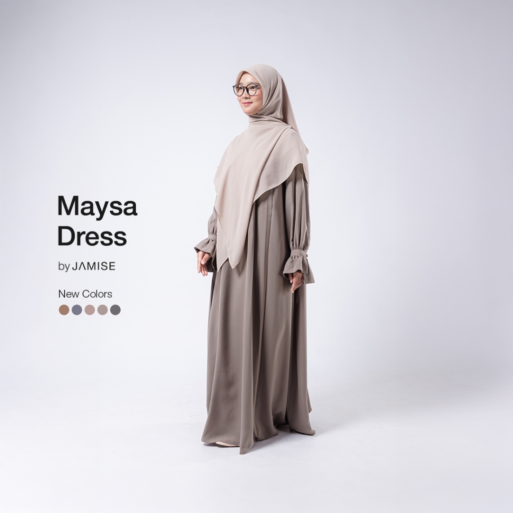 Jamise | Maysa Dress | Detail Lengan Ruffle A Simetris