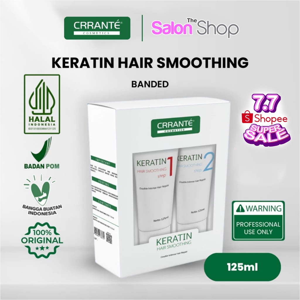 Crrante Keratin Hair Smoothing 125 ml Step 1 + Step 2 | Rebonding Straightener | gdkd01