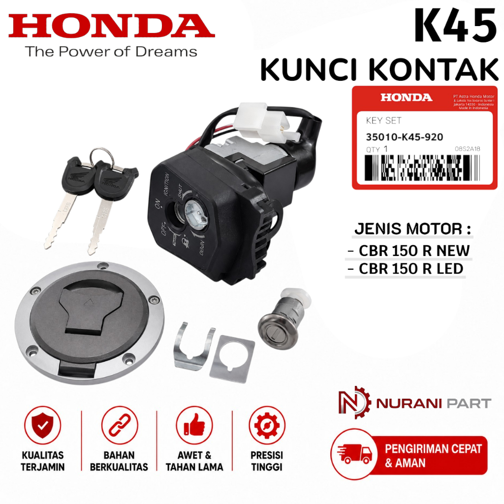 Kunci Kontak Cbr 150 R New / Cbr 150 R Led  K45