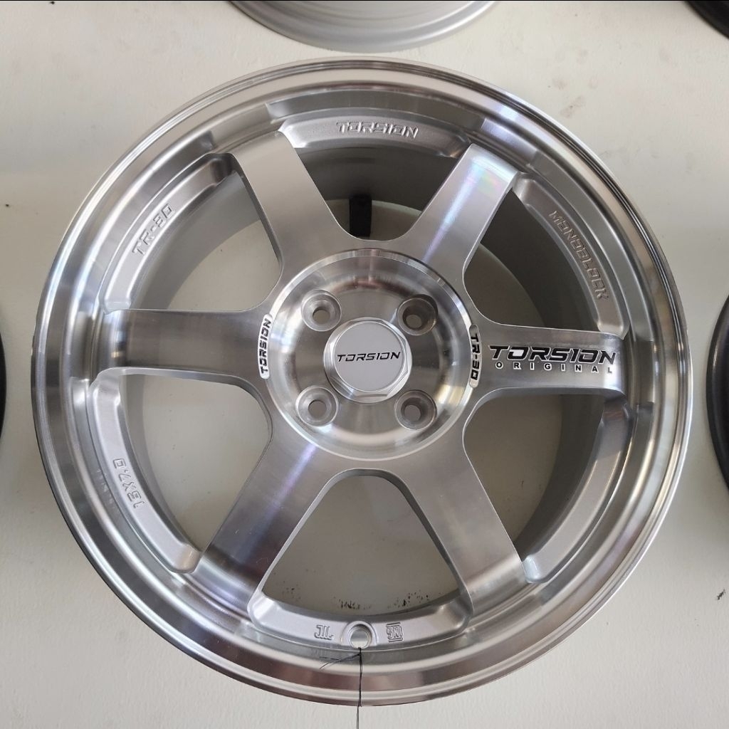 VELG MOBIL ORIGINAL TORSION TR30 R16 x 7 4H 100 ET 41 SILVER FULL POLISH - JAZZ BRIO CITY HATCHBACK 