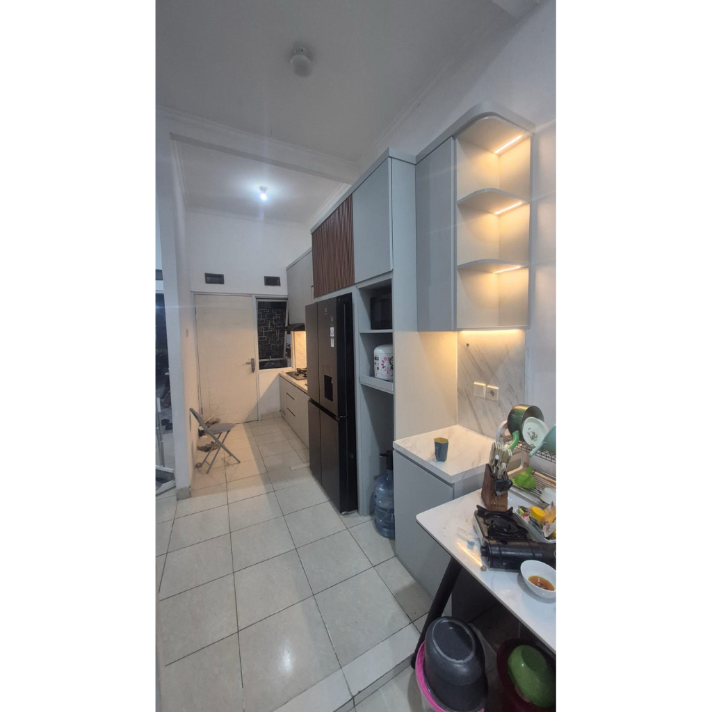 NY Kitchen Set Modern HPL Kabinet Lemari Dapur - Per Meter Gratis Survey