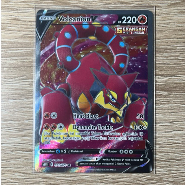 Kartu TCG Pokemon Volcanion V SR Indonesia