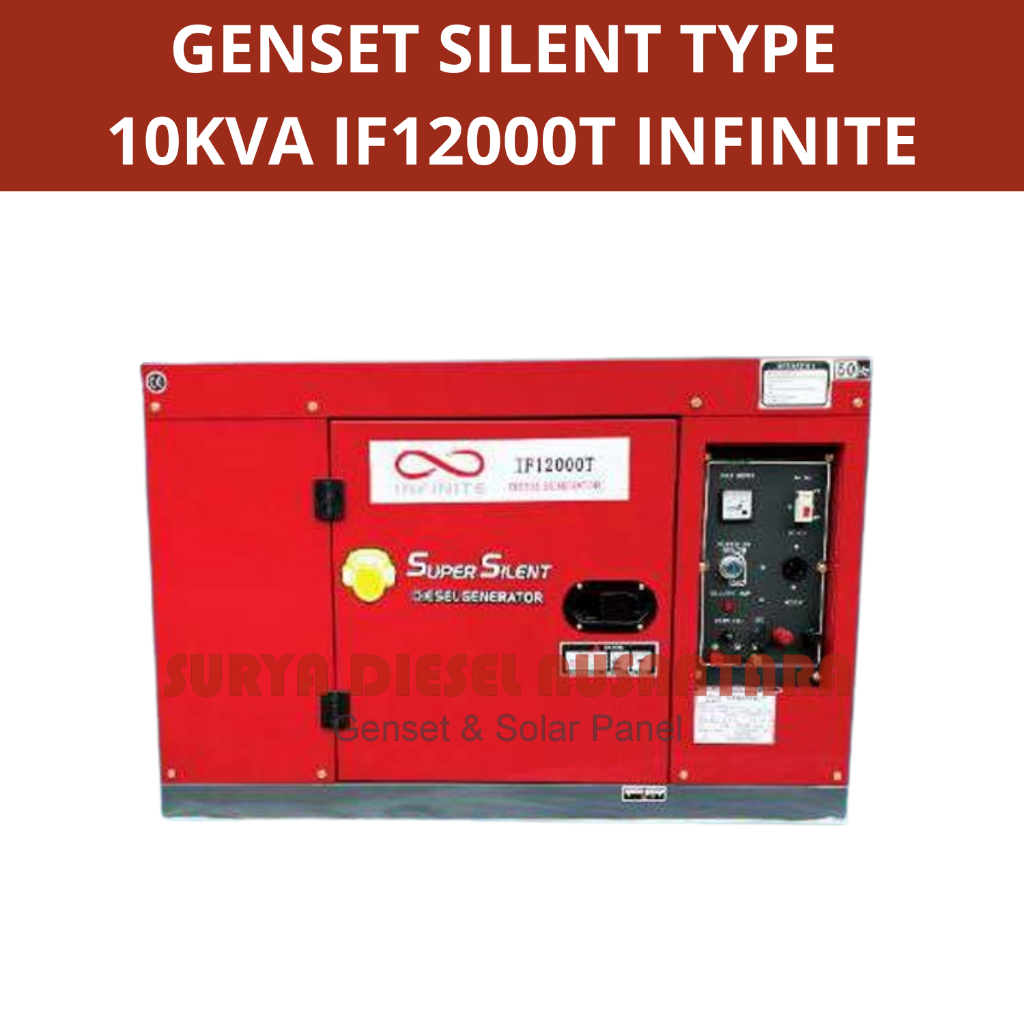 Infinite IF12000T Genset 10kVA Silent Type 1 Phase & 3 Phase - Diesel Generator Set 10 kVA BBM Solar