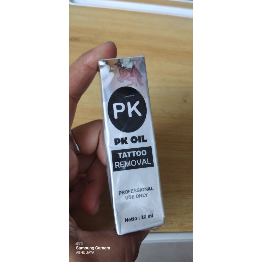 PK oil tatto removal