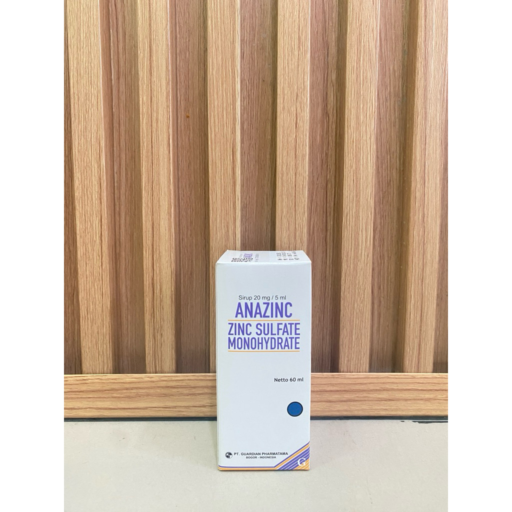 Anazinc Sirup 60ml Zinc Anak Diare Oralit Suplemen Zinc Pencernaan Daya Tahan