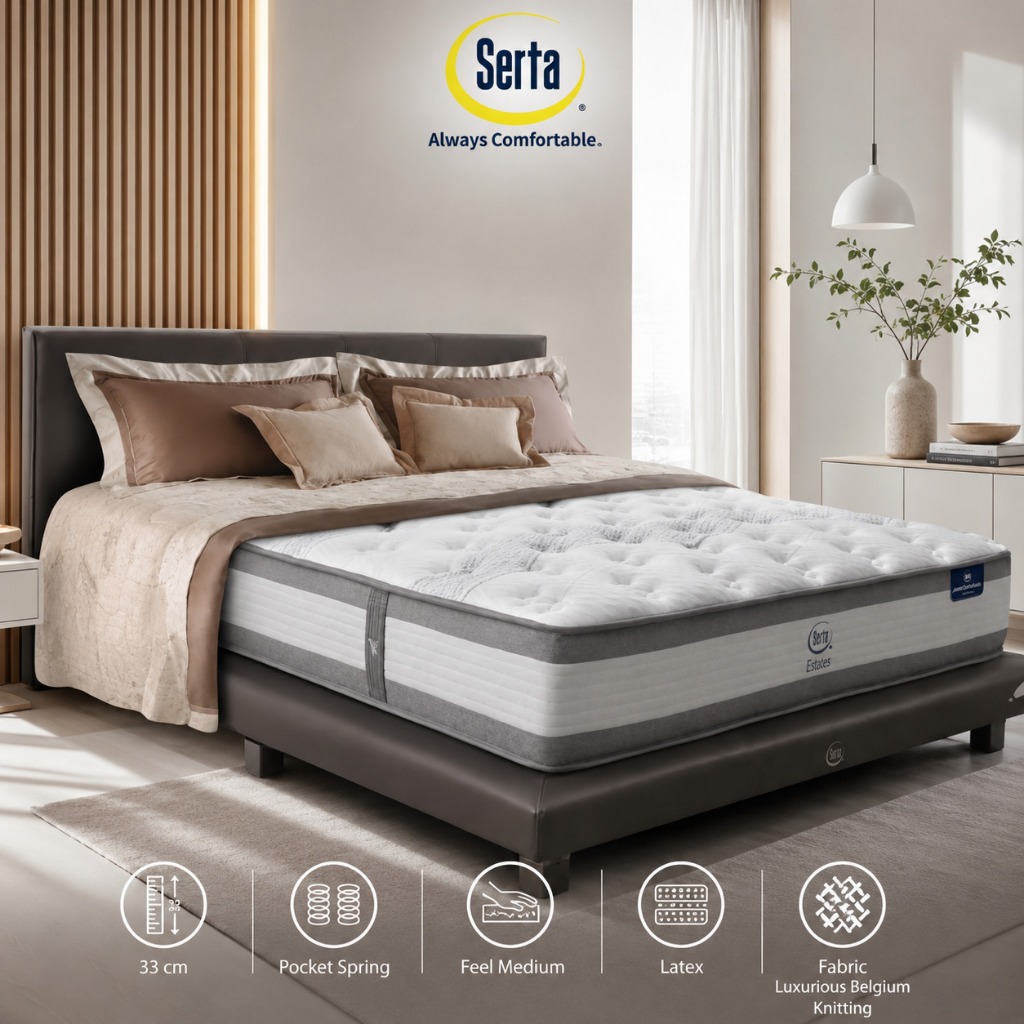 full set kasur springbed Serta estate