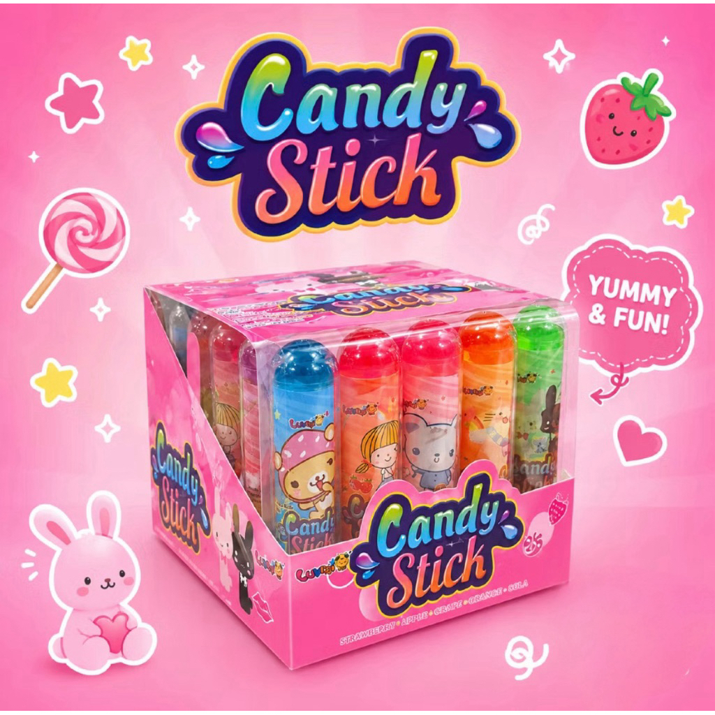Candy Stick Permen Lipstik Aneka Rasa (isi 30 pcs)