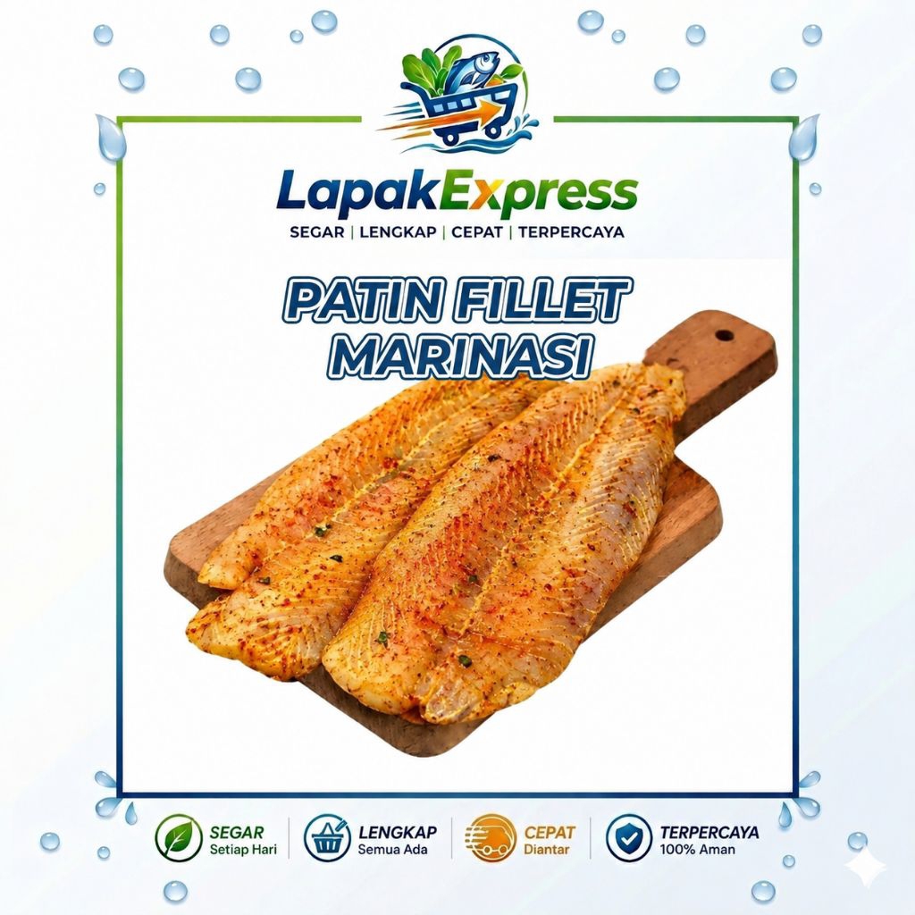 Patin Fillet Marinasi Frozen 350gr | Ikan Patin Bumbu Siap Masak | Fresh Frozen Premium Tanpa Duri