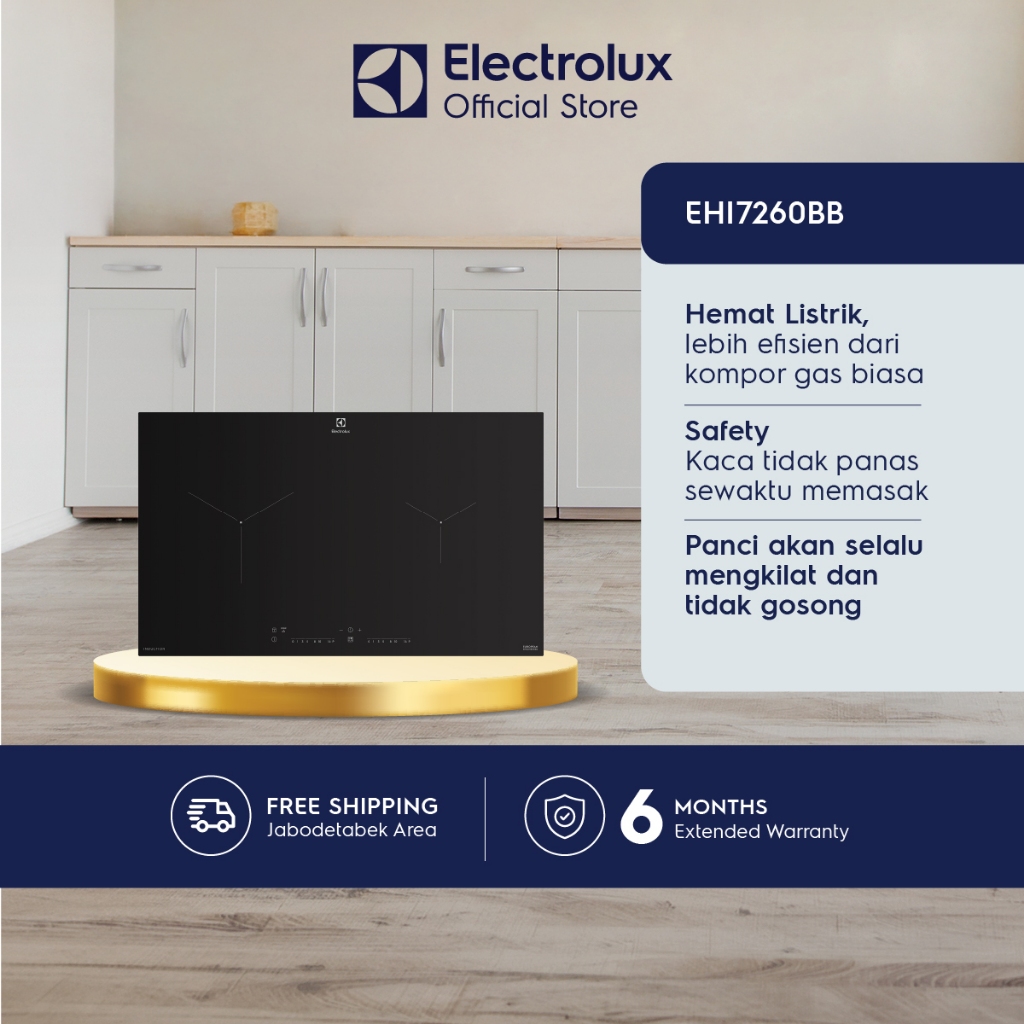 Electrolux Kompor Tanam Induksi 70cm 2 Cooking Zone - PowerBoost Memberikan Panas Yang Cepat & Kuat 