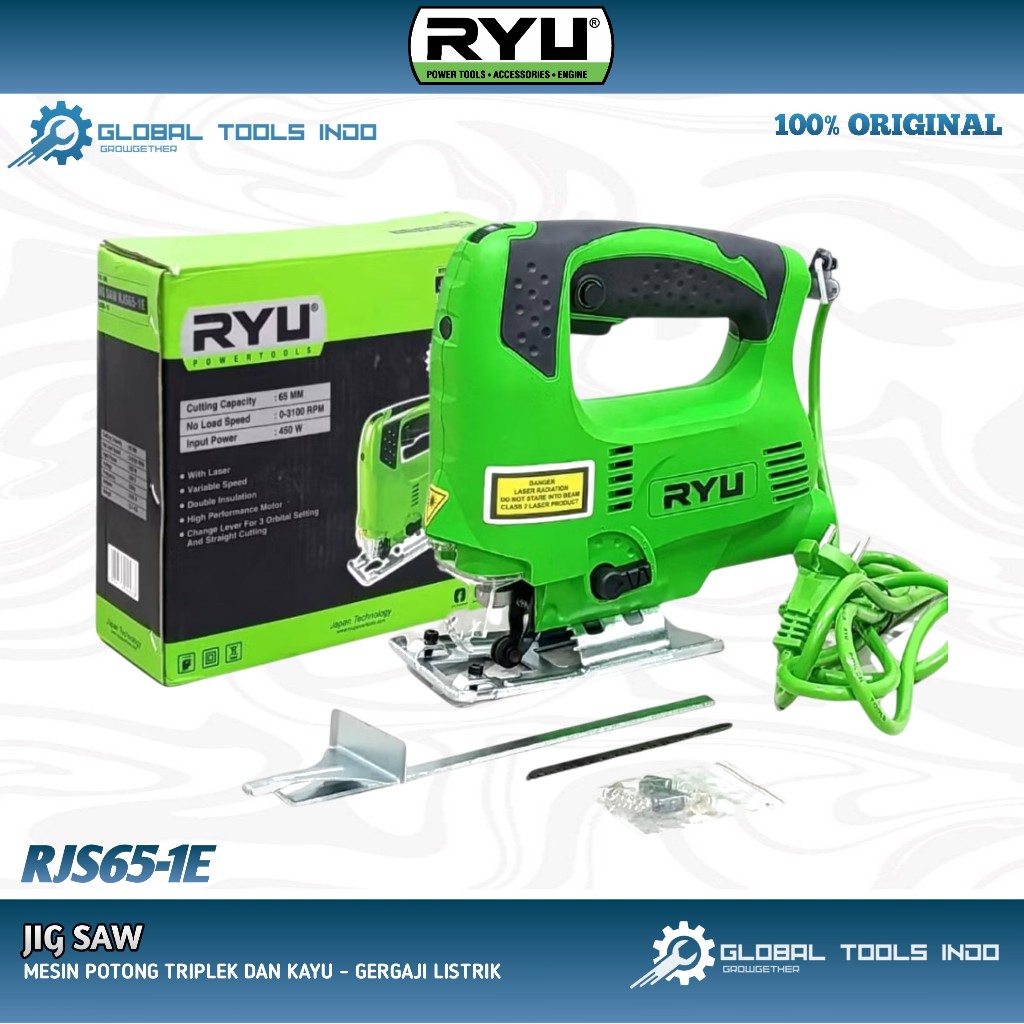Mesin Gergaji Potong Kayu JIGSAW RJS 65-1 E Jig saw Orbital Kayu ACP Variable Speed Laser Guide ORIG