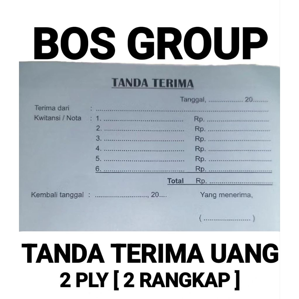 [PACK ISI 10] TANDA TERIMA UANG 2 PLY / TANDA TERIMA RUPIAH 2 PLY / TANDA TERIMA 2 RANGKAP BERKUALIT