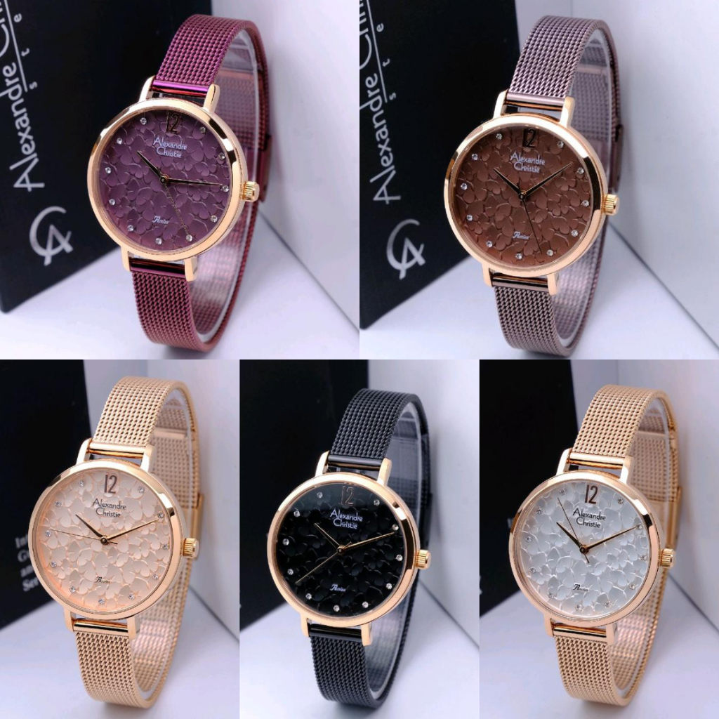 ORIGINAL Jam Tangan Wanita Alexandre Christie AC 2728 AC2728 Original Garansi Resmi 1 Tahun - Rantai