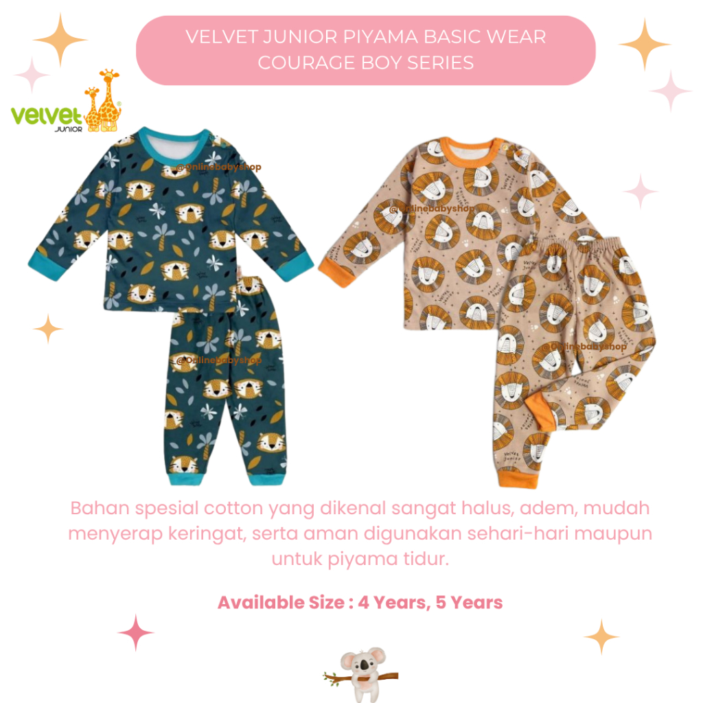 Velvet Junior Setelan Piyama Motif Courage Boy Series