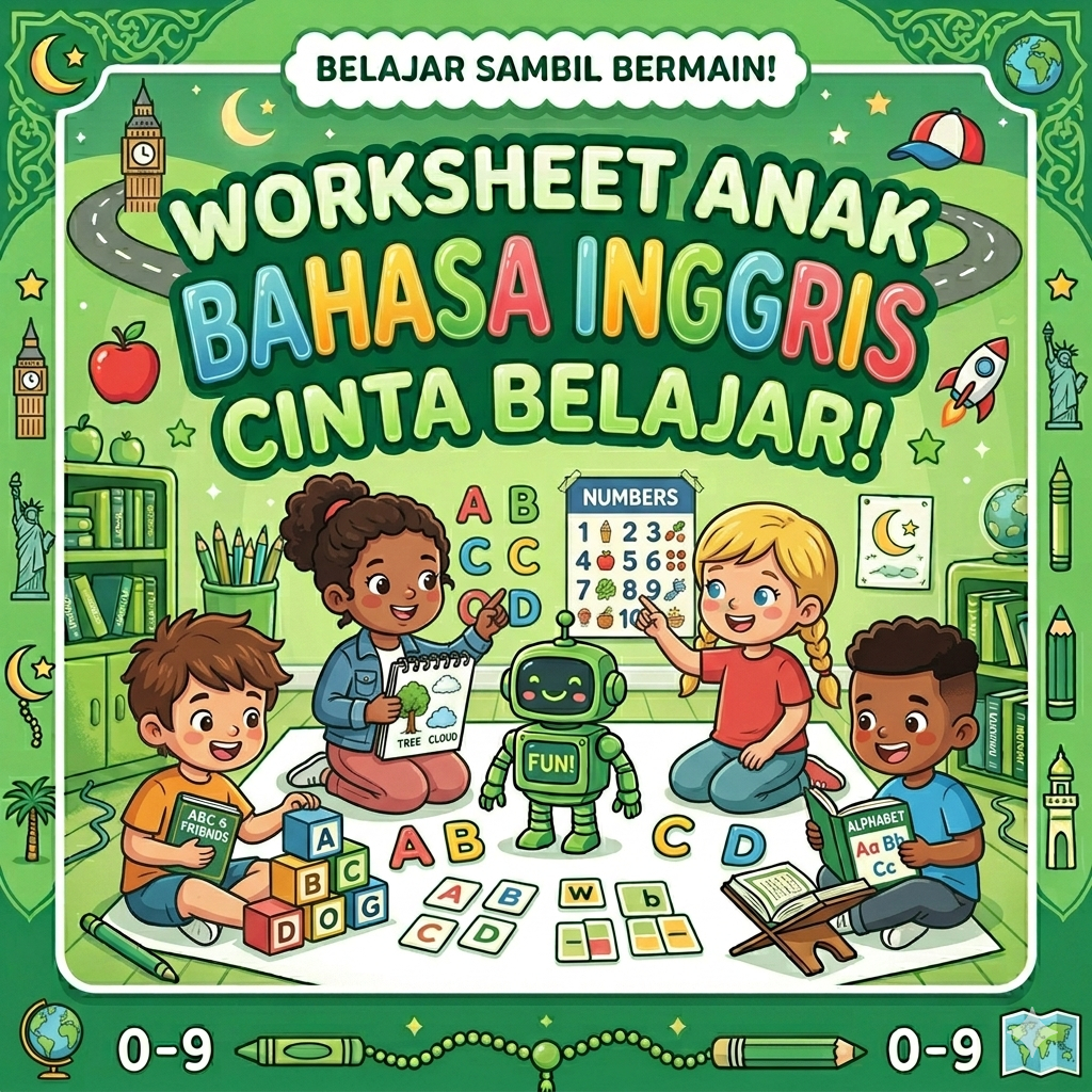 Worksheet anak bahasa inggris