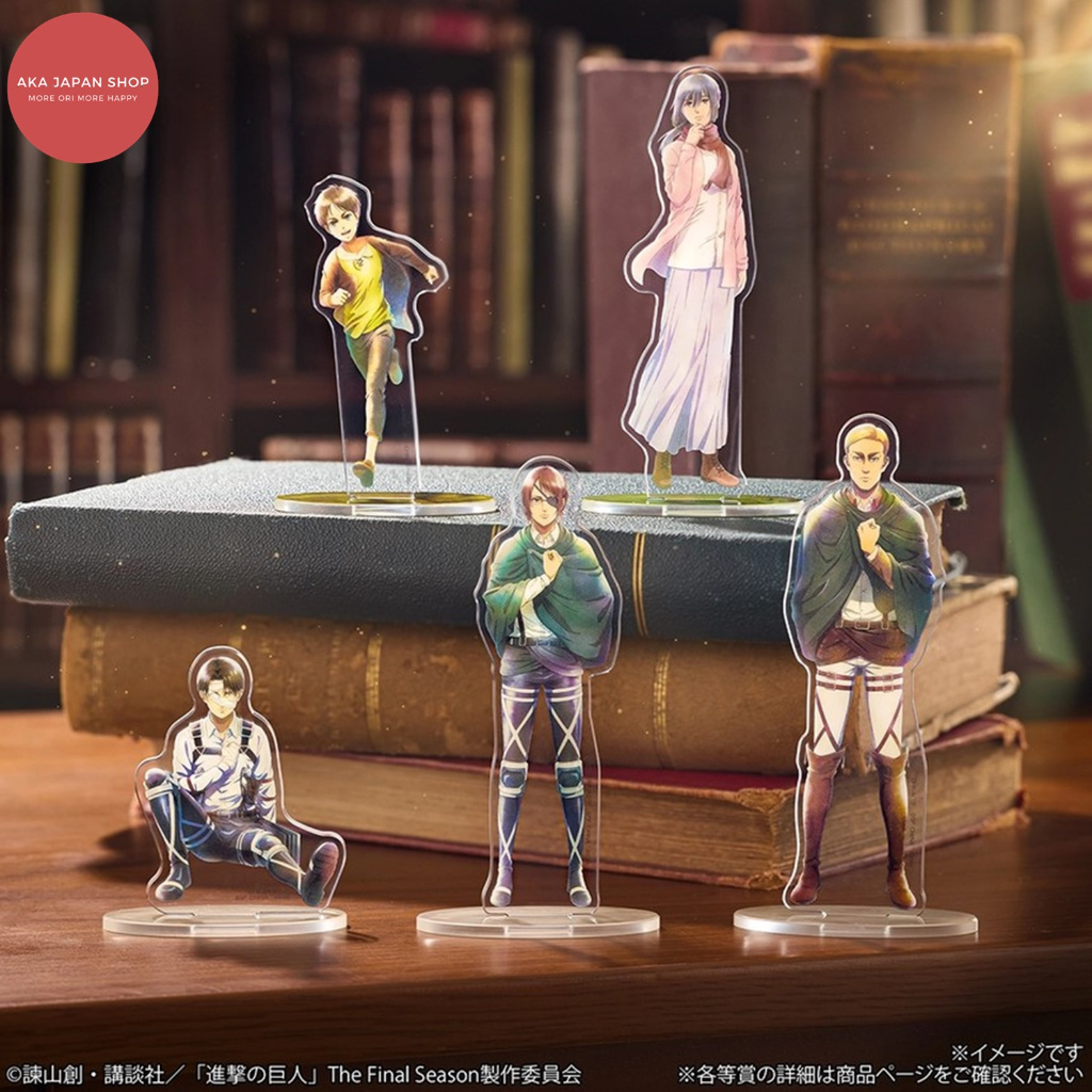 Kuji Attack on Titan Shingeki no Kyojin Sorezore no Ketsui Acrylic Stand Figure Eren Yeager Mikasa A
