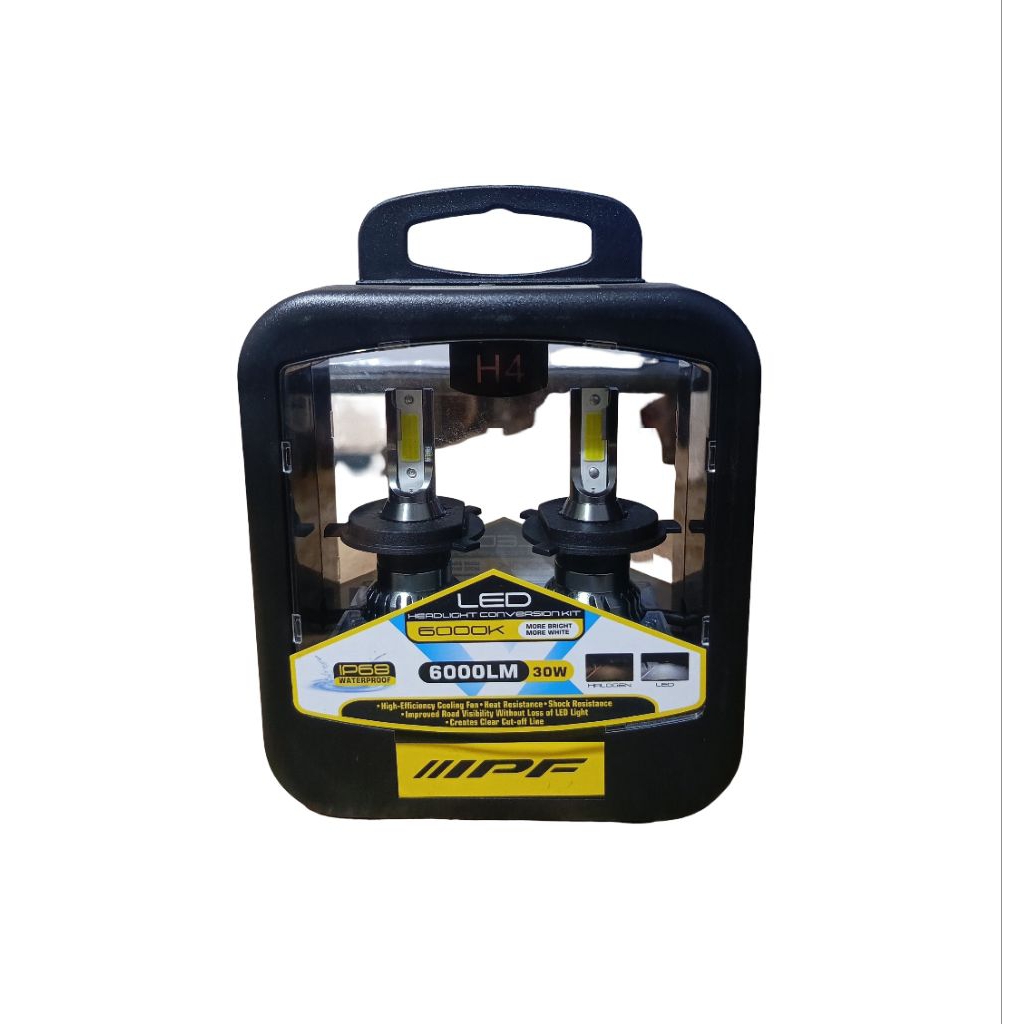 Lampu LED H4 IPF IP68 6000LM 30 Watt merk IPF super terang