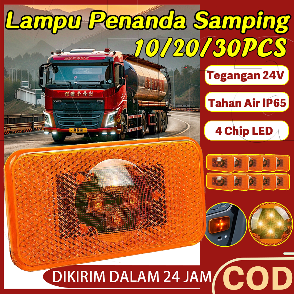 Lampu Led 24 Volt Sein Samping  Lampu Variasi Truk LED Tahan Air  Lampu Running Sein Mobil Penanda S