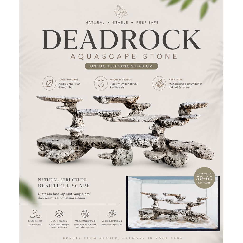 scaping batu deadrock Tank 50-60cm