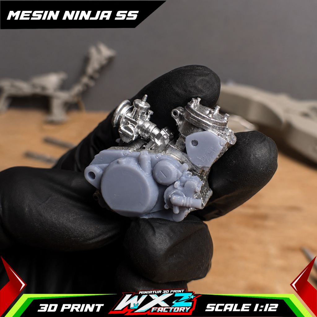 miniatur mesin ninja ss scale 1:12 3d print