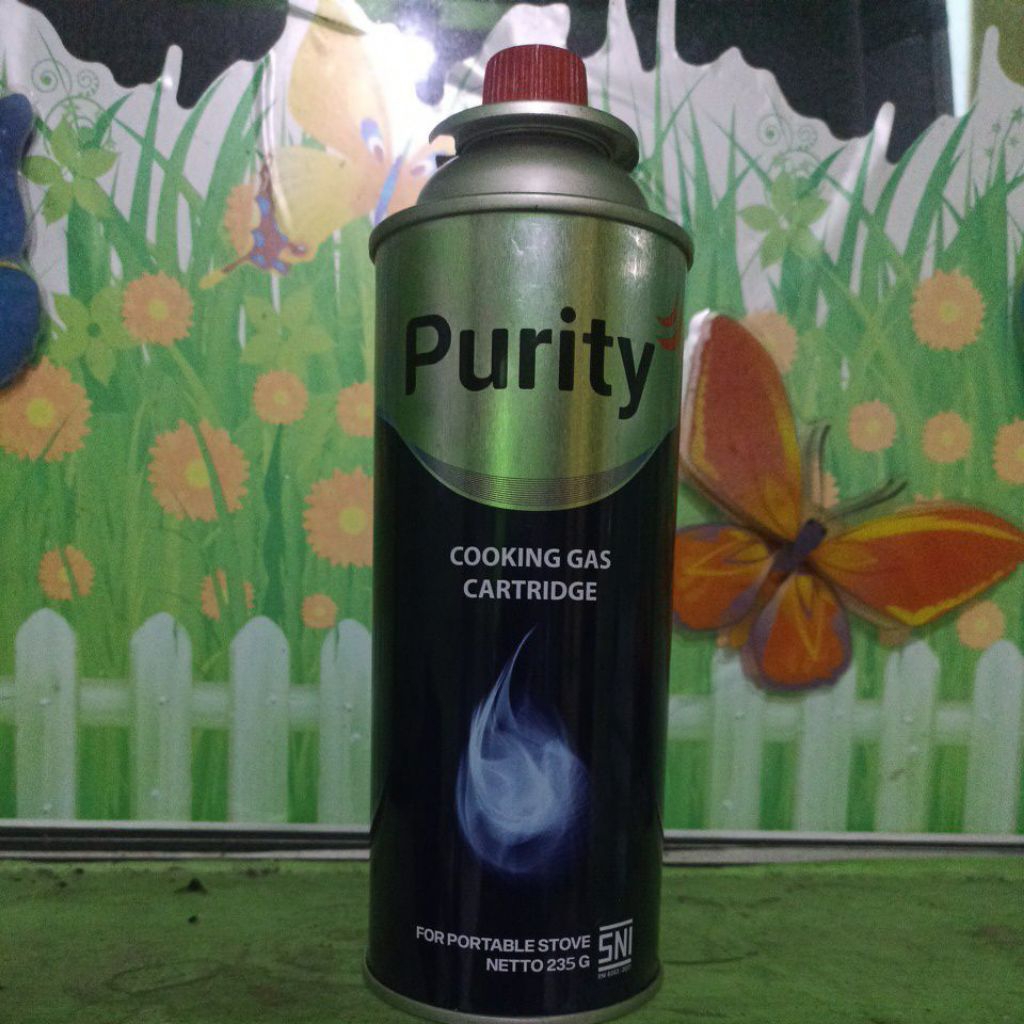 GAS PORTABLE PURITY SIAP PAKAI PLUS ISI 320g - 330g kaleng mulus
